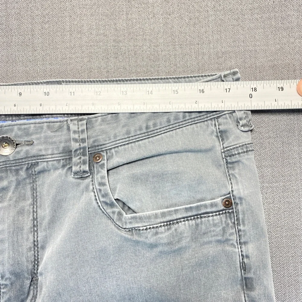 Tommy Bahama Mens Gray Straight Leg Jeans 35x30 Casual Five Pocket Pants